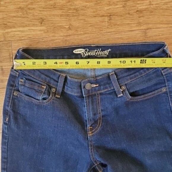 OLD NAVY Womens Jeans 6 Short Sweet Heart Dark Blue Denim Midrise - Picture 4 of 8